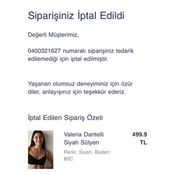 Penti Stok Hatası Ve İptal Edilen Kampanyalı Ürün