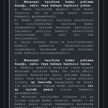 Milli Savunma Bakanlığı Bedelli Askerlik Ödemesi