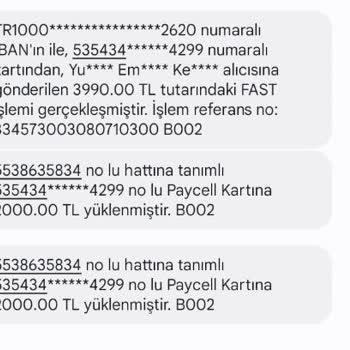 Paycell Hattıma Tanımlanan, Bana Ait Olmayan Kart İle Başkasına Para Aktarma