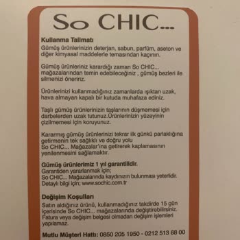 Konya M1 So Chic Ürün Kaybetti