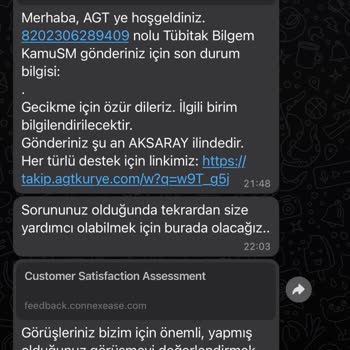 AGT Kurye (aynigunteslim.com) Kurye Şirketi Teslimat Sürecindeki Gecikmeler Ve İletişim Sorunları