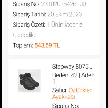 Öztürkler Ayakkabı Su Alan Bot İadesi Sorunu Ve İlgisizlik