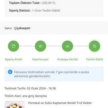 Çiçek Sepeti Yanlış Ürün