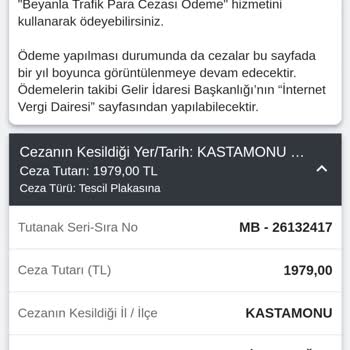 Karayolları Genel Müdürlüğü Ceza Haksız Yere Yazıldı