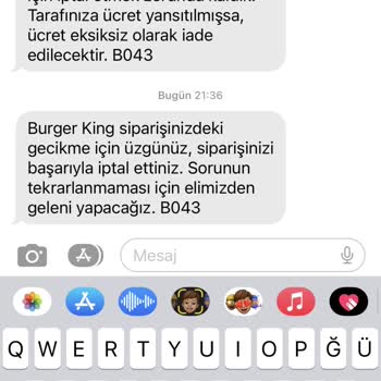 Yemeksepeti Ve Burger King'in Birbirinin Dediklerini Tutmuyor