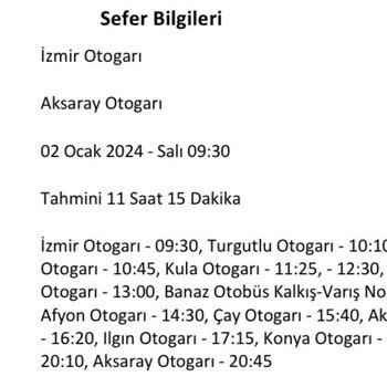 Kamil Koç'un İzmir-Aksaray Seferindeki Tuhaf Olaylar