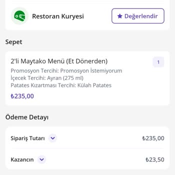 GetirYemek Yanlış Ürün Gönderimi Ve İade Talebi