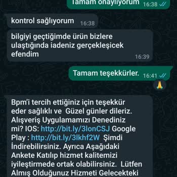 Bpm Online Store Para İadesi Yapılmadı!