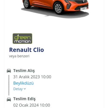 Greenmotion Car Rental Araç Kiralama Hizmetinde Yaşanan Mağduriyet