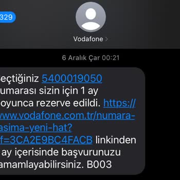 Vodafone Rezerve Verilen Numaralar İptal Edildi