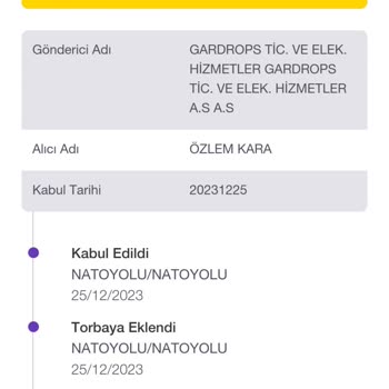 Gardrops Ta İadem Yanlış Adreste