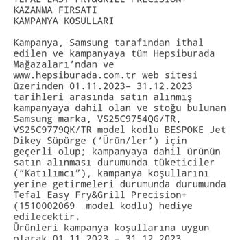Hepsiburada.com\ Samsung Hediye Kampanyası Belirsizliği