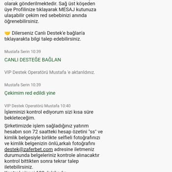 Zaferbet Ödeme Yapmıyor Hiçbir Şekilde Ve Engelliyor.