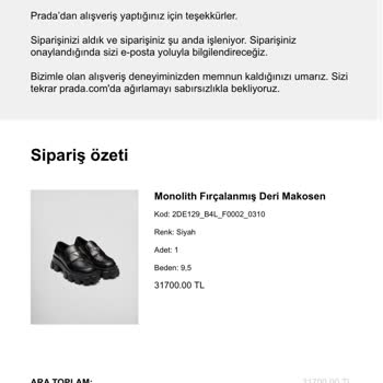 Prada.com'dan Aldığım Ürünümü Göndermiyorlar
