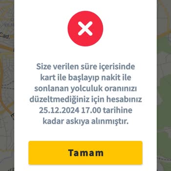 BiTaksi Haksız Hesap Askıya Alma