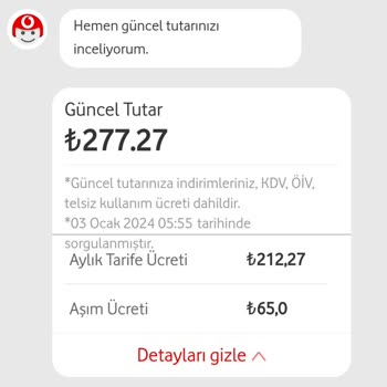 Vodafone Aşım Ücreti Diye Faturaya Fazla Para Yansıması