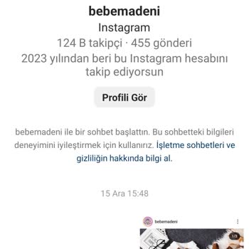 Bebemadeni İsimli Mağaza