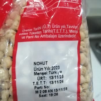 BİM 2023 Üretimli Saban Marka Nohut Böcekli