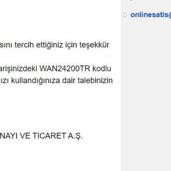 Bosch İptal Edilen Siparişin Para İadesi
