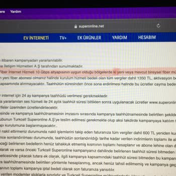Superonline Hızlı İnternet Vaadiyle Başlayan Mağduriyetim