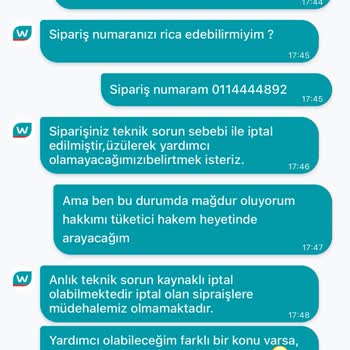 Watsons Siparişleri Sebepsiz İptal Ediyor!