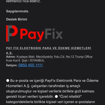 PayFix Mail Güncelleme İşlemi