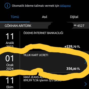 Yapı Kredi Yıllık Kart Ücreti İadesi