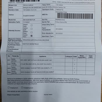 Samsung Telefon Tekrarlayan Telefon Arızası Ve Mağduriyet