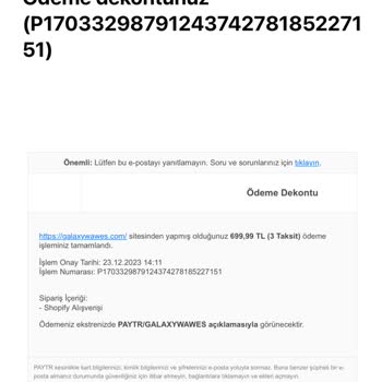 GalaxyWawe Projeksiyon Cihazı Mağduriyetim