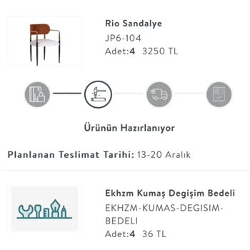 Vivense Sipariş Edilen Sandalyelerin Geç Teslimatıyla İlgili Yaşanan Mağduriyet