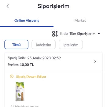 Pazarama Tarafından Oyalandım, Sipariş Süreci Bitmedi