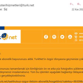 TurkNet Ücreti Peşin Alıp 2 Ay Boyunca Aboneliğimi Aktif Etmedi!