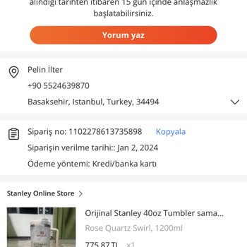 Aliexpress Yanlış Teslimat Onayı