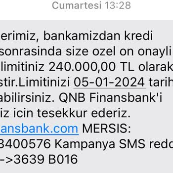 QNB Finansbak Sebepsiz Kredi Kartı Başvuru Reddi