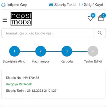 Hepsi Moda Ürünüm Hala Ulaşmadı
