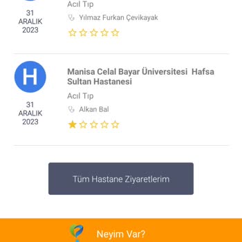 Celal Bayar Üniversitesi Hafsa Sultan Hastanesi Çocuk Acildeki Doktor