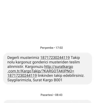 Sürat Kargo Dağıtımda Kaybolan Kargom Ve Şube İlgisizliği