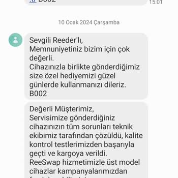 Reeder Swap Dosyasıyla İade Almıyor