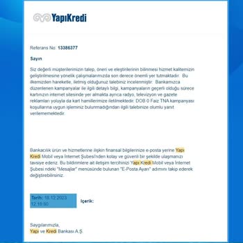 Yapı Kredi Bankasının Nakit Avans Başvurusu İş Bilmezliği