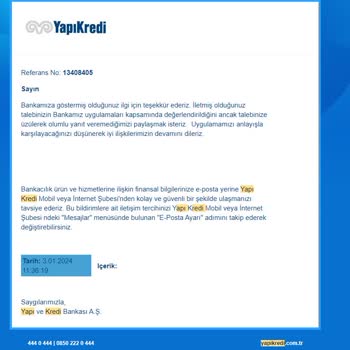 Yapı Kredi Bankasının Nakit Avans Başvurusu İş Bilmezliği