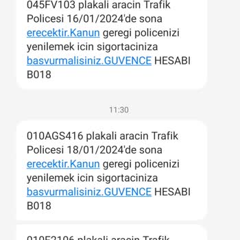 Güvence Hesabı Gelen İzinsiz Mesajlar