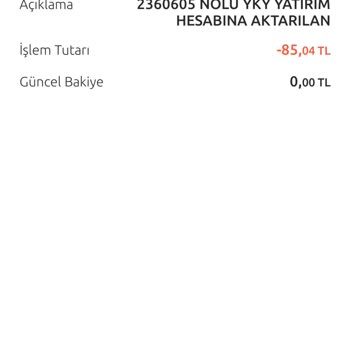 Yky Yatırım Hesabı Yapı Kredi