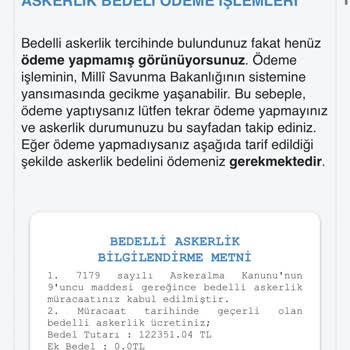 Milli Savunma Bakanlığı Bedelli Askerlik Borcu Ödeyememe