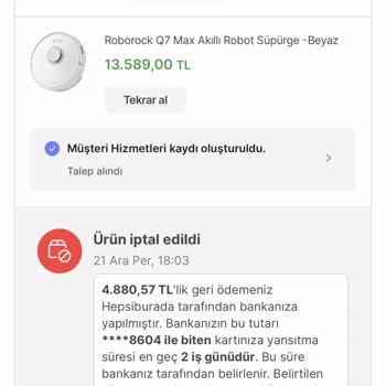 Hepsiburada Para İadesi Yapılmadı