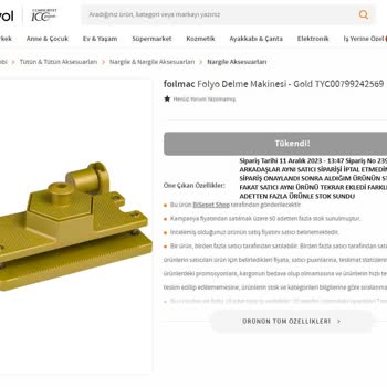 Trendyol Stoğu Olmayan Ürünlerin Satışı Ve Haksız Kazanç Elde Edilmesi