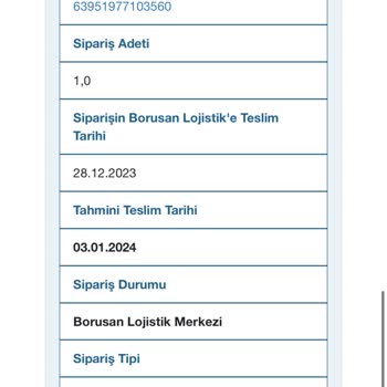 Borusan Lojistik Gönderimi Teslim Etmiyor