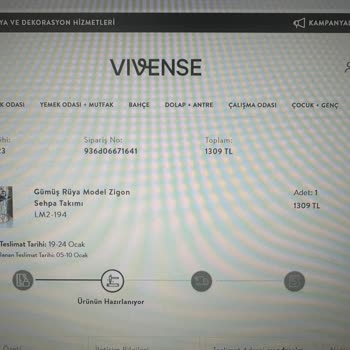 Vivense Mağduriyeti! 1.5 Ay Da Teslim Edilemeyen Zigon Sehpa!