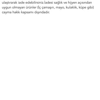 Boyner İadesi Yapılamayan Ürün