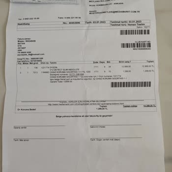 Media Markt Yaptırdığım Sigortadan Faydalanamıyorum.