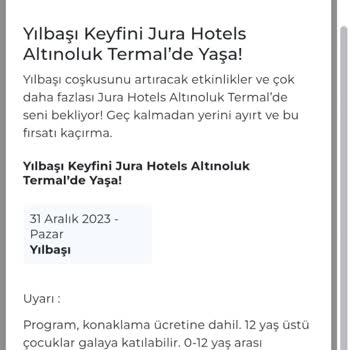 Jura Hotels Altınoluk - ETS Tur Yılbaşı Gala Programı Bilmecesi